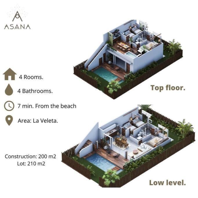 ¡New Villa 4Br With Priv Jacuzzi! تولوم المظهر الخارجي الصورة